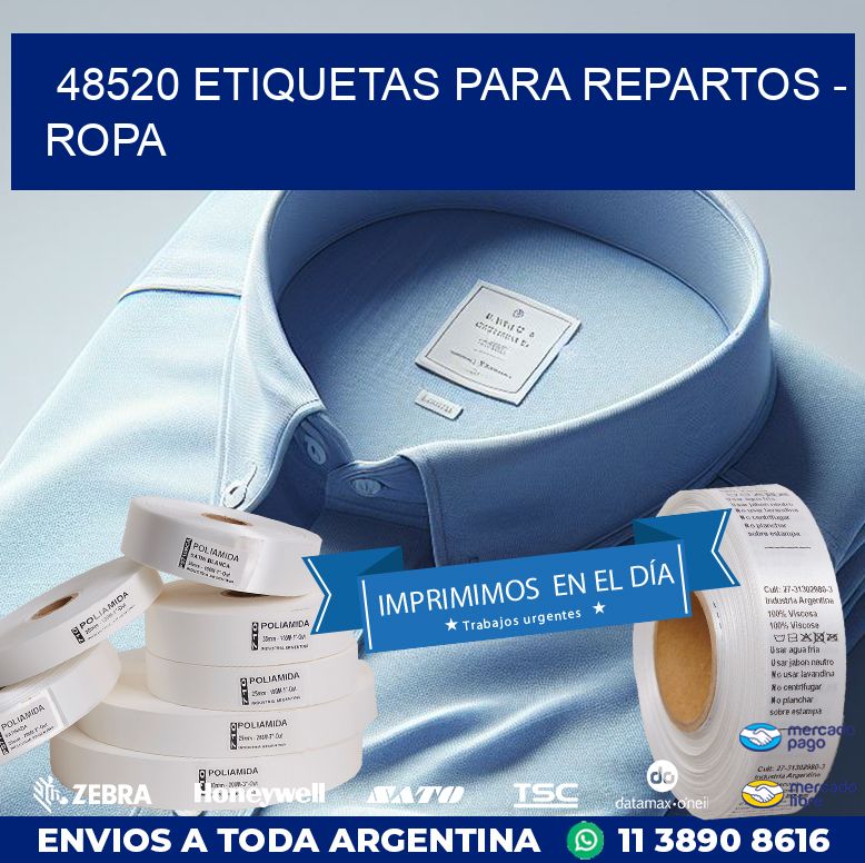48520 ETIQUETAS PARA REPARTOS - ROPA
