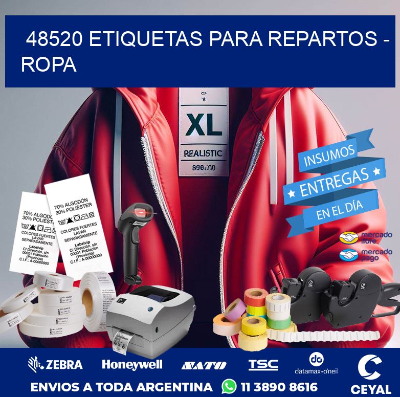 48520 ETIQUETAS PARA REPARTOS – ROPA