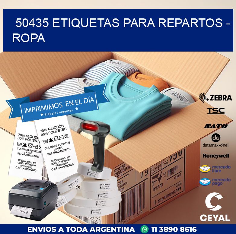 50435 ETIQUETAS PARA REPARTOS - ROPA