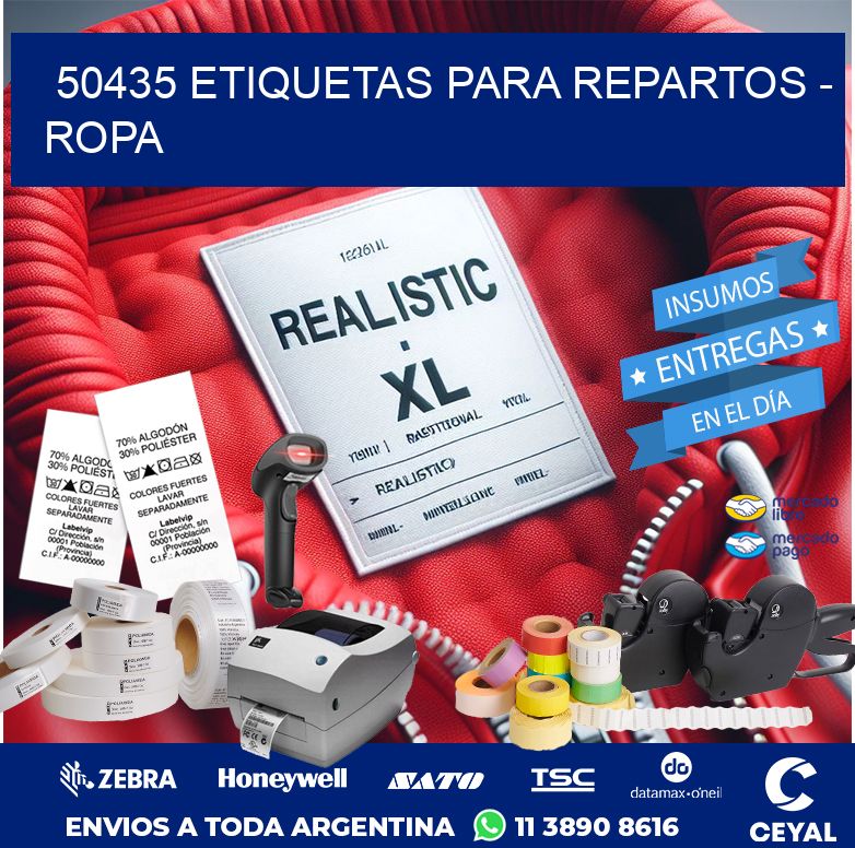 50435 ETIQUETAS PARA REPARTOS - ROPA