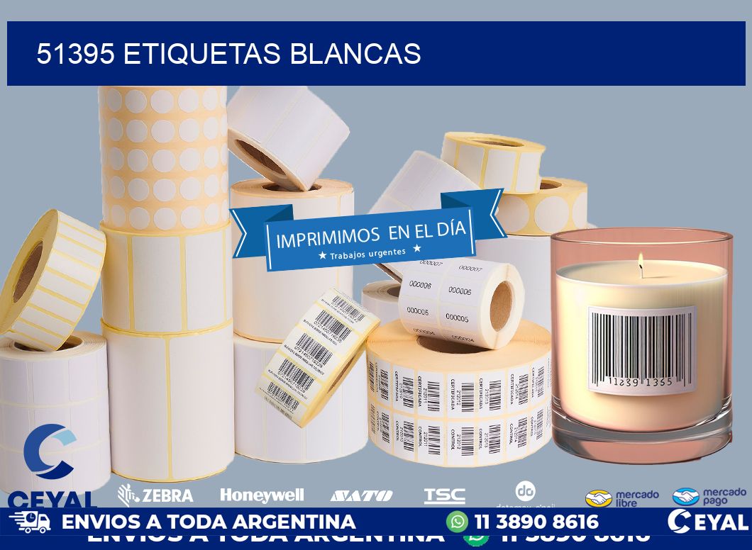 51395 ETIQUETAS BLANCAS