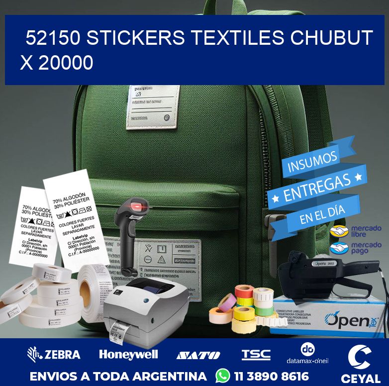 52150 STICKERS TEXTILES CHUBUT X 20000