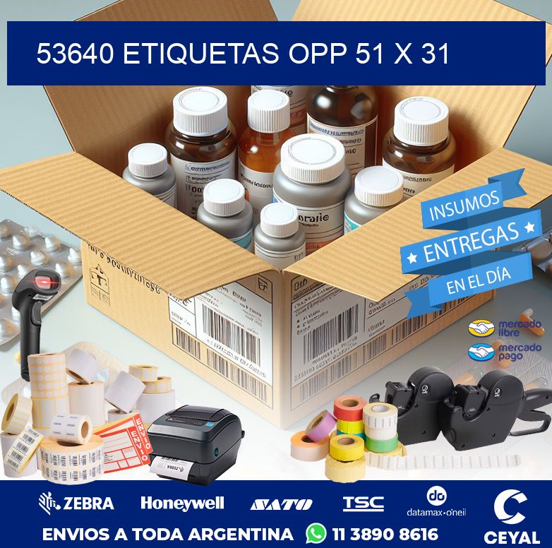 53640 ETIQUETAS OPP 51 X 31