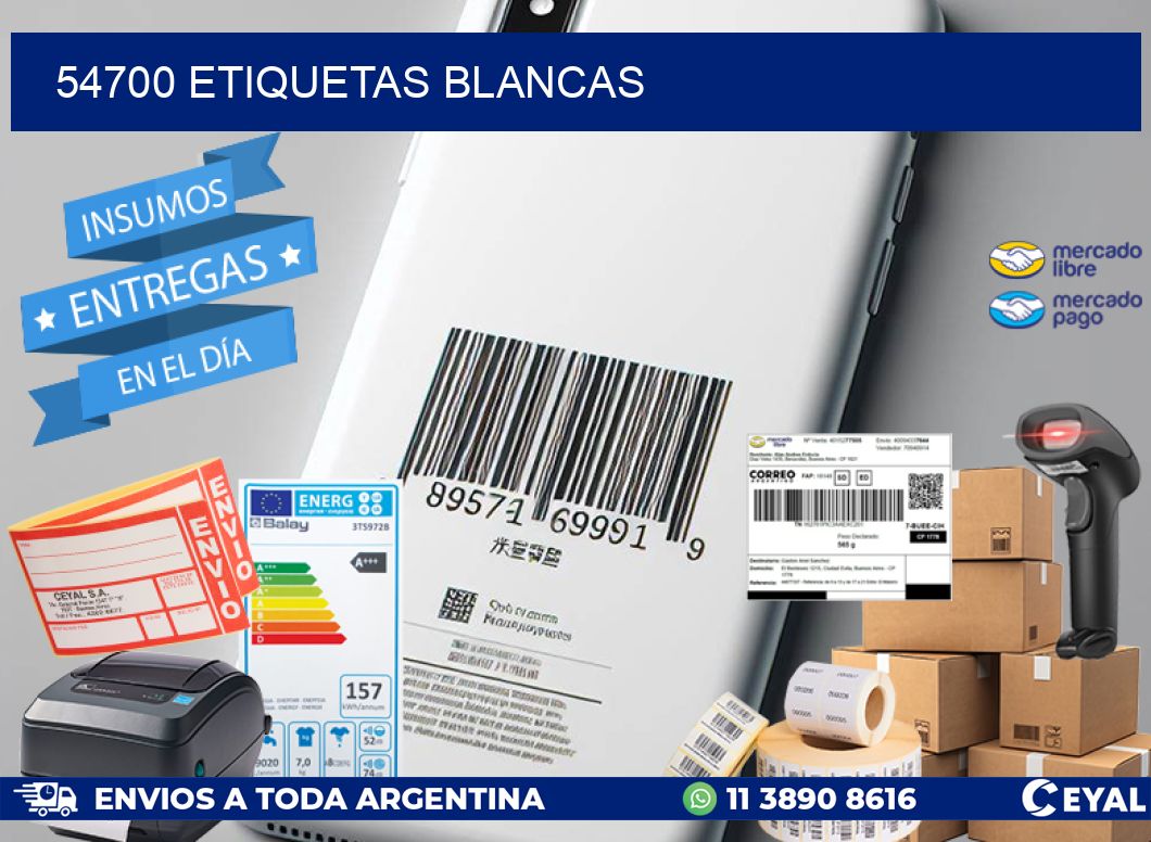 54700 ETIQUETAS BLANCAS