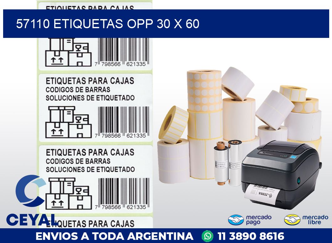 57110 ETIQUETAS OPP 30 X 60