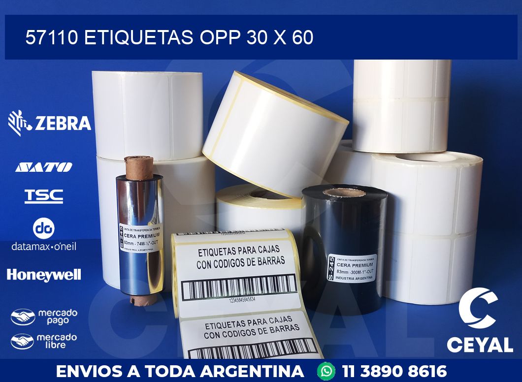 57110 ETIQUETAS OPP 30 X 60