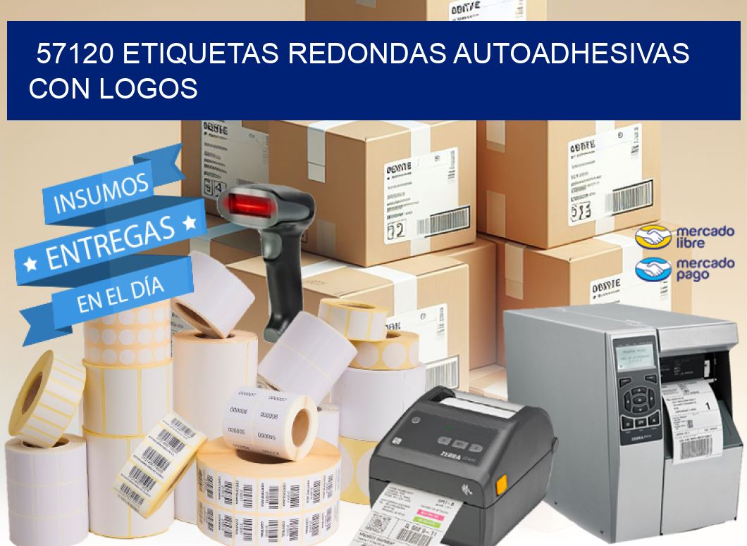 57120 ETIQUETAS REDONDAS AUTOADHESIVAS CON LOGOS