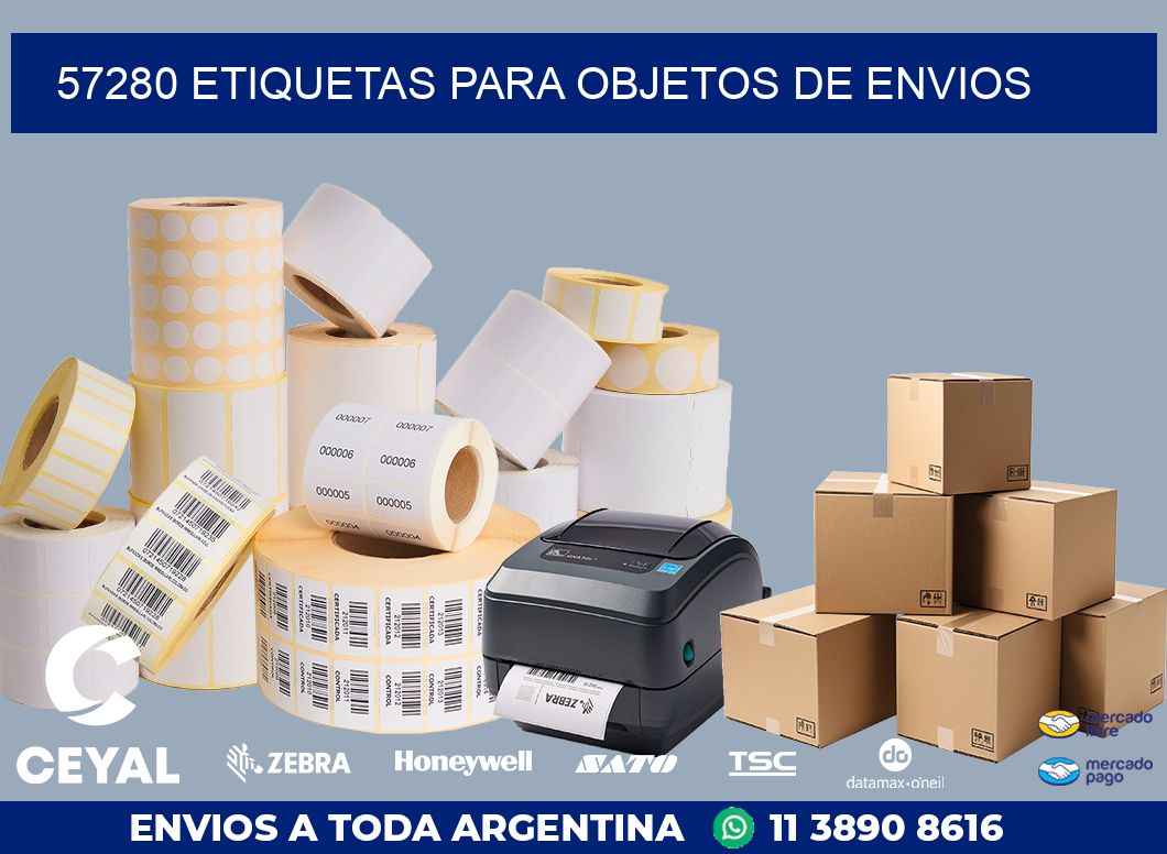 57280 etiquetas para objetos de envios