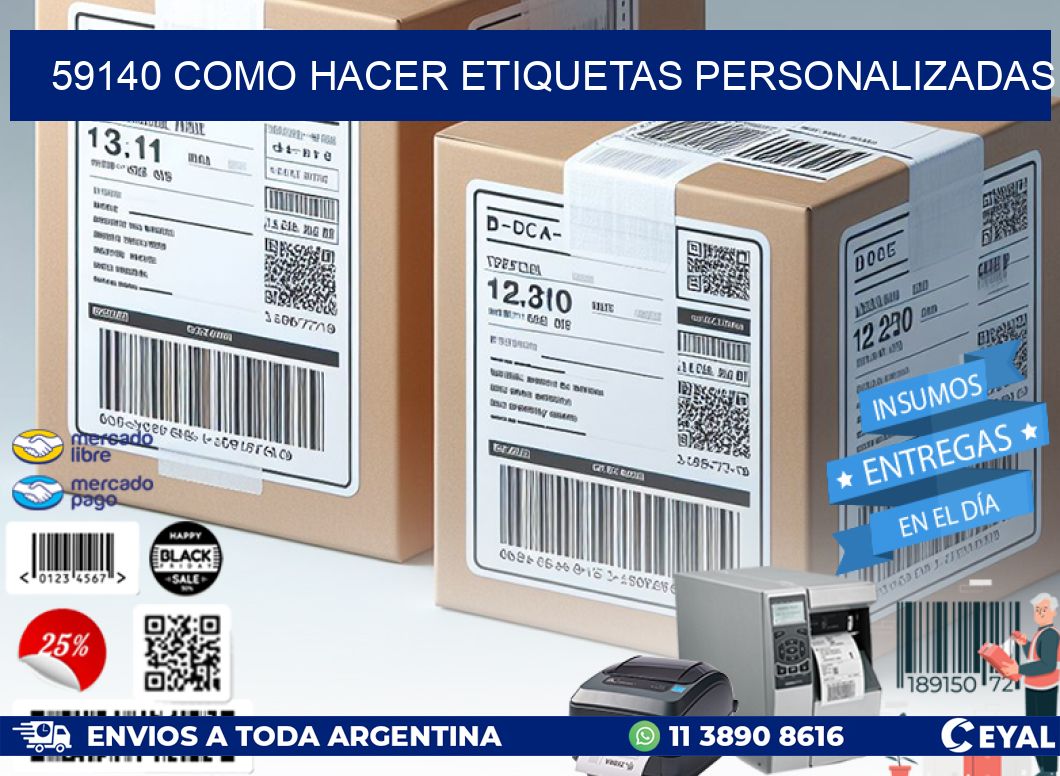 59140 como hacer etiquetas personalizadas