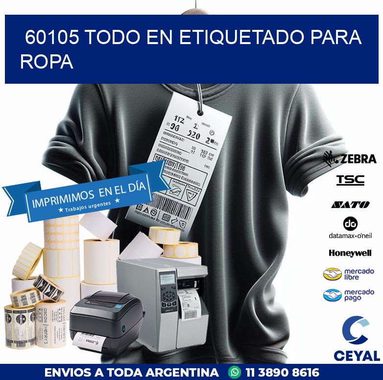 60105 TODO EN ETIQUETADO PARA ROPA