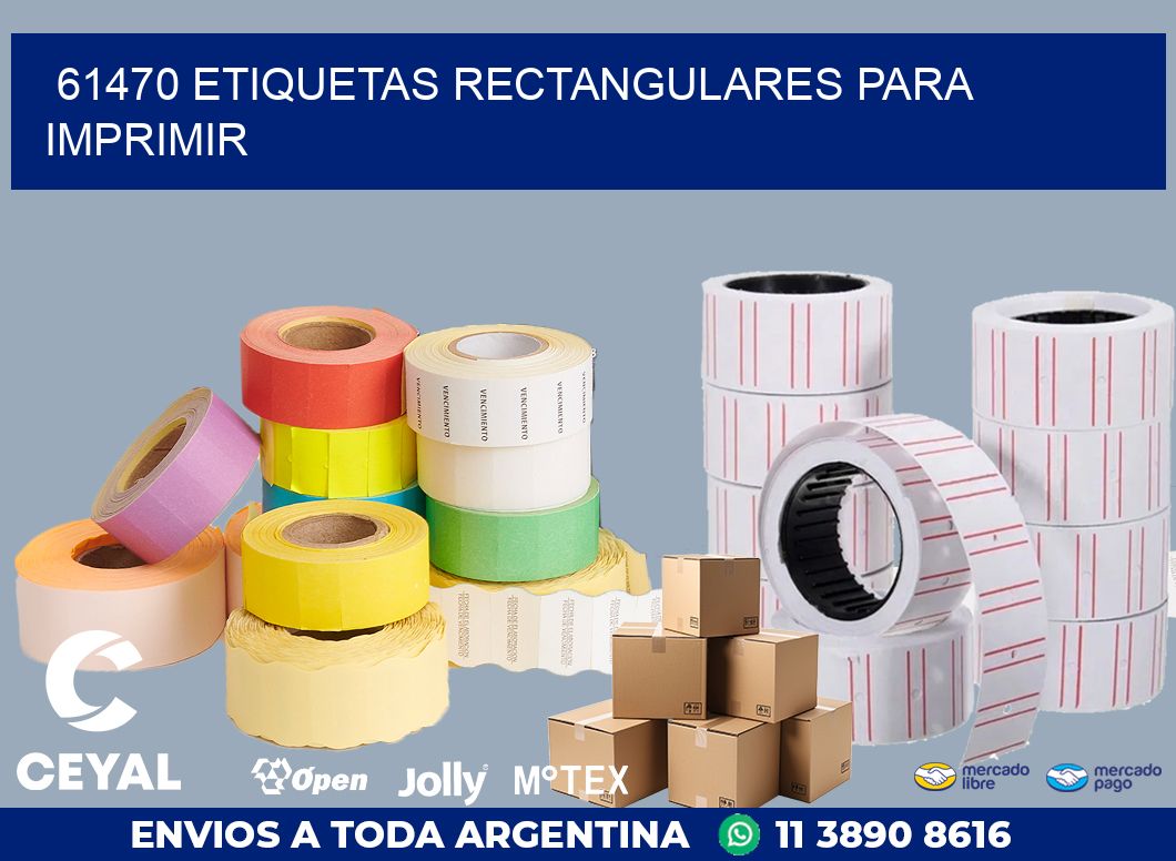 61470 etiquetas rectangulares para imprimir