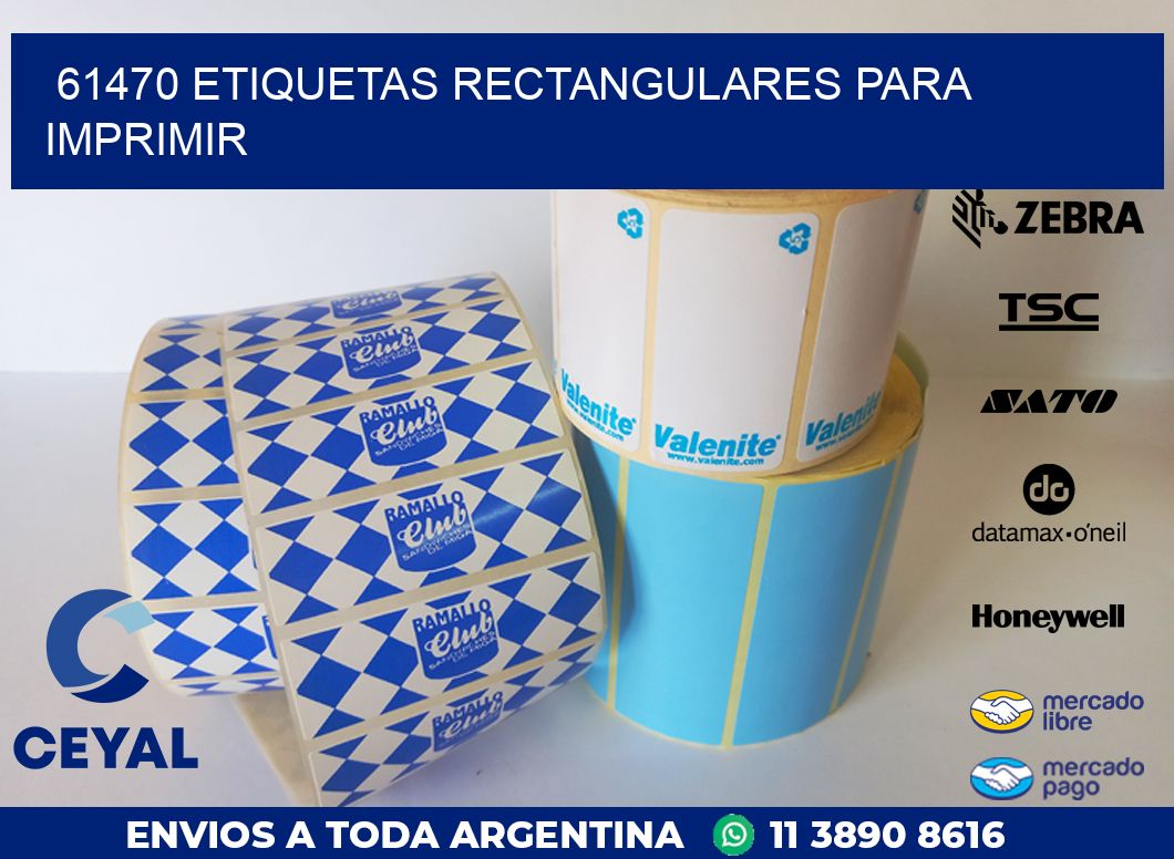 61470 etiquetas rectangulares para imprimir