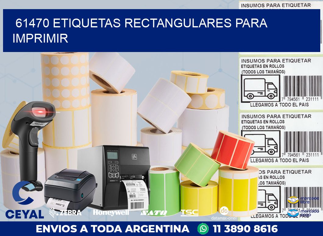 61470 etiquetas rectangulares para imprimir