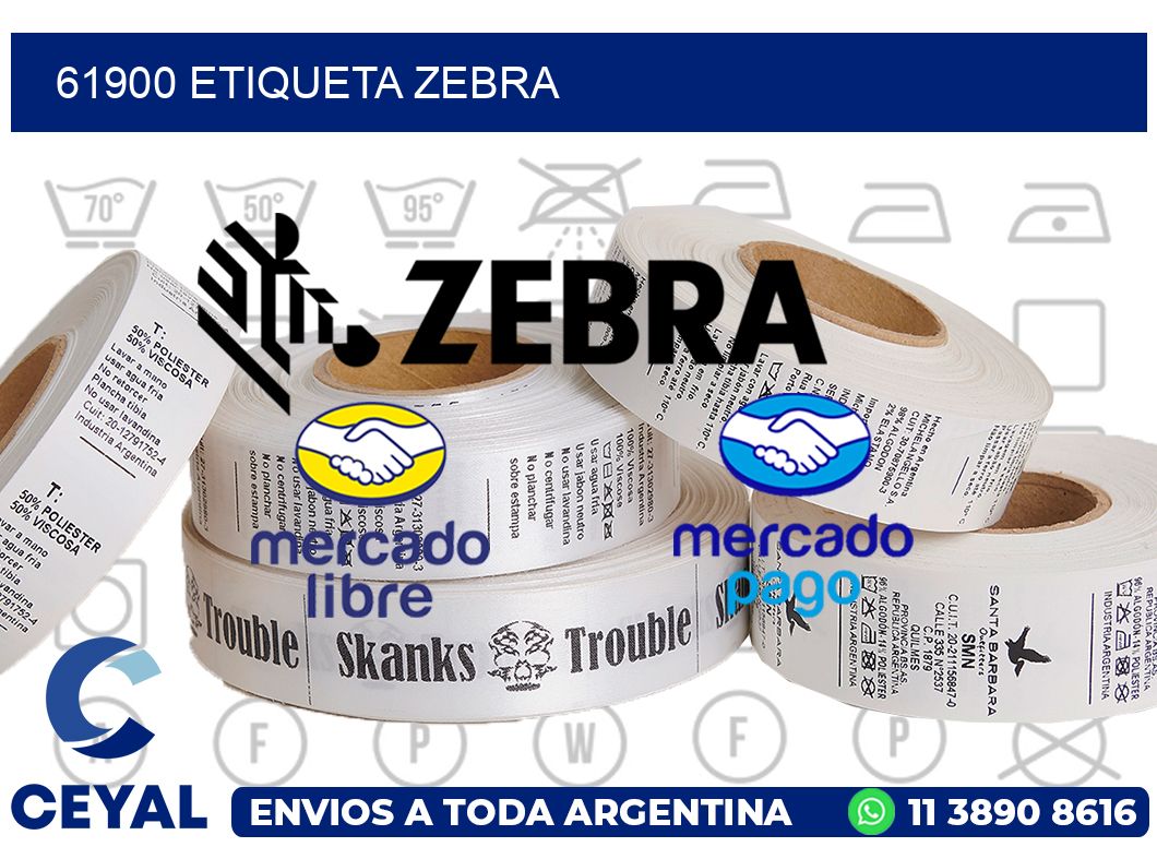 61900 ETIQUETA ZEBRA