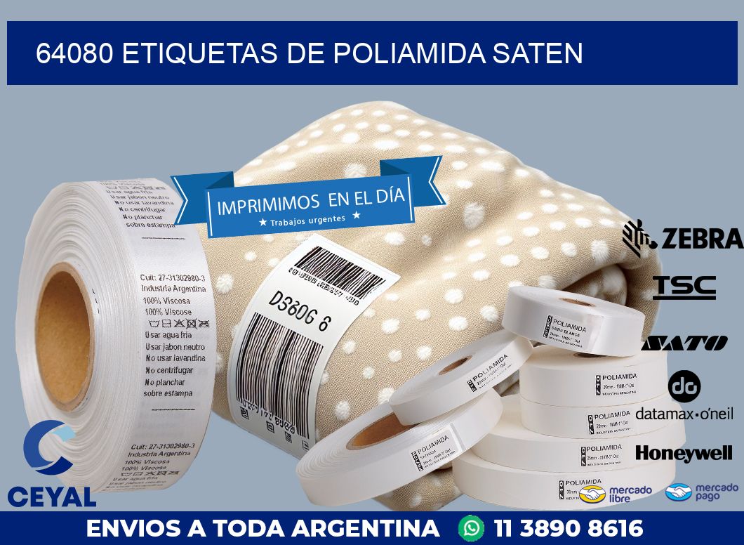 64080 ETIQUETAS DE POLIAMIDA SATEN