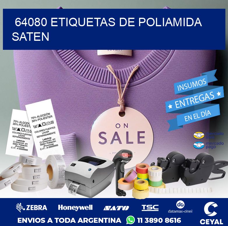 64080 ETIQUETAS DE POLIAMIDA SATEN