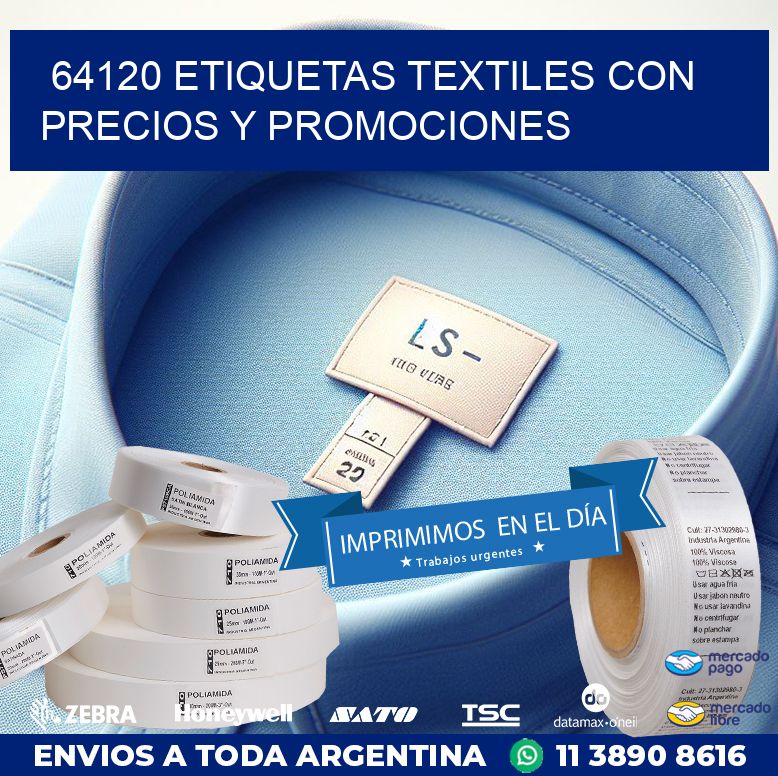 64120 ETIQUETAS TEXTILES CON PRECIOS Y PROMOCIONES