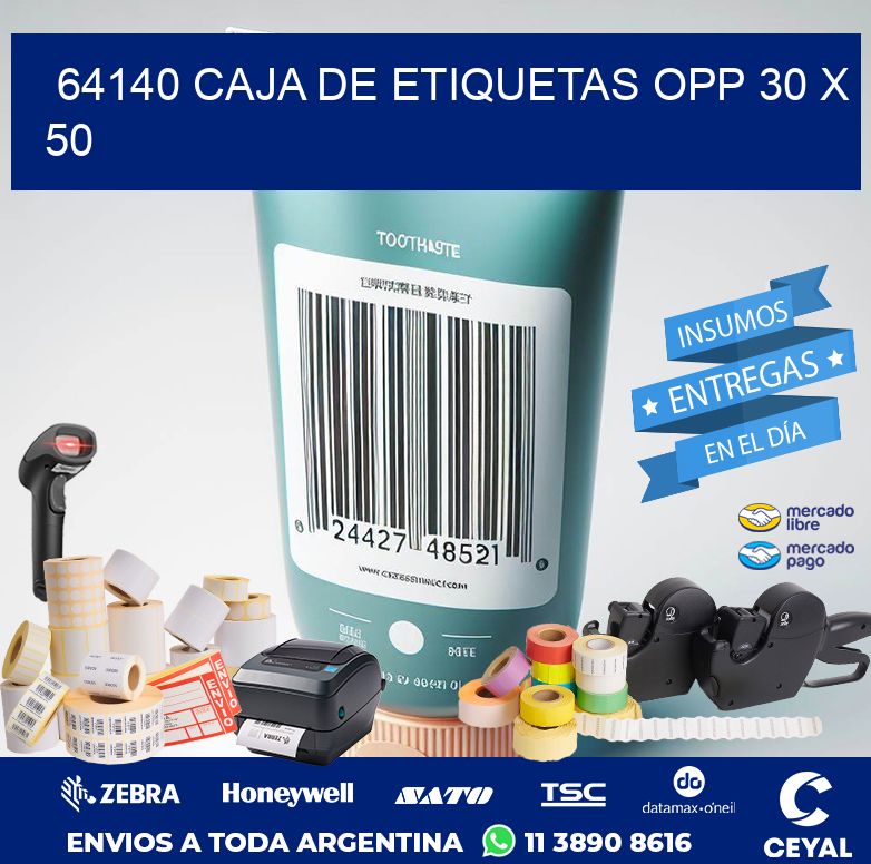 64140 CAJA DE ETIQUETAS OPP 30 X 50