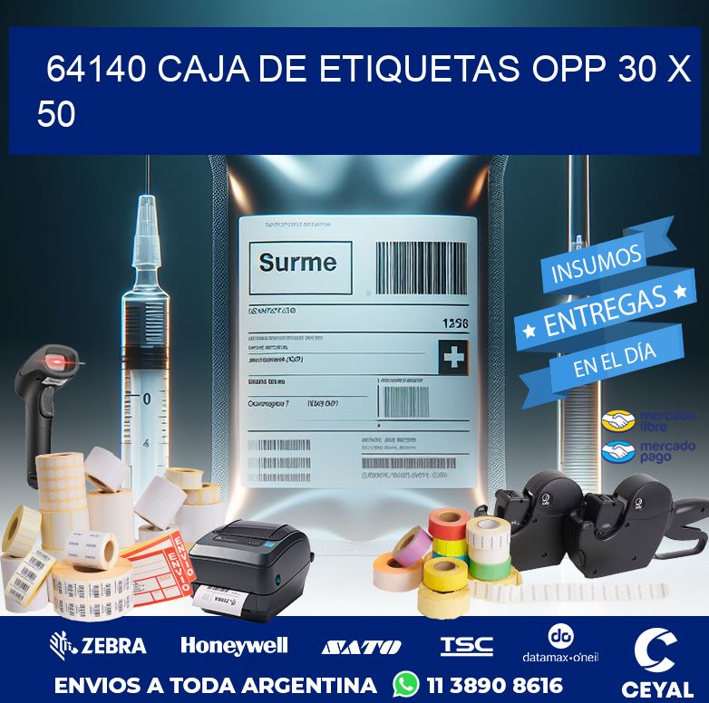 64140 CAJA DE ETIQUETAS OPP 30 X 50