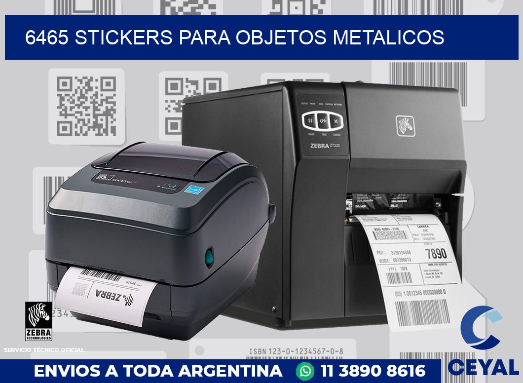 6465 STICKERS PARA OBJETOS METALICOS