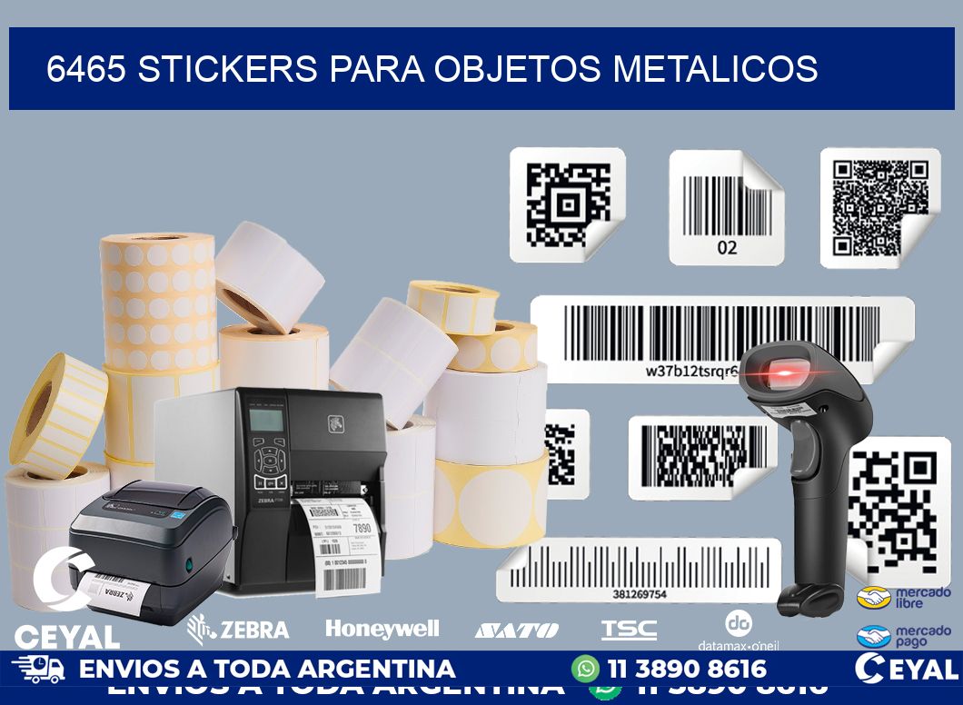 6465 STICKERS PARA OBJETOS METALICOS