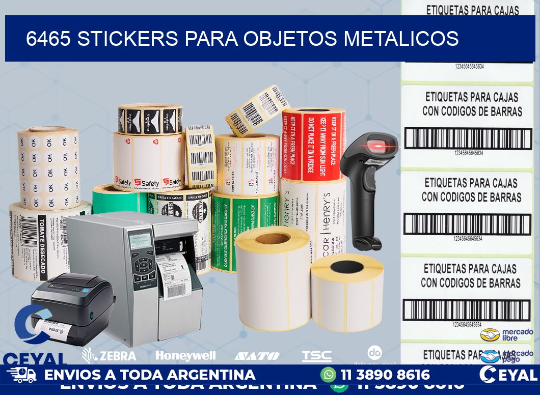 6465 STICKERS PARA OBJETOS METALICOS