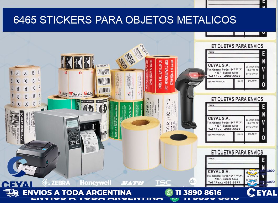 6465 STICKERS PARA OBJETOS METALICOS