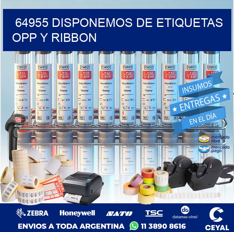 64955 DISPONEMOS DE ETIQUETAS OPP Y RIBBON