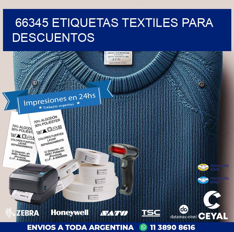 66345 ETIQUETAS TEXTILES PARA DESCUENTOS