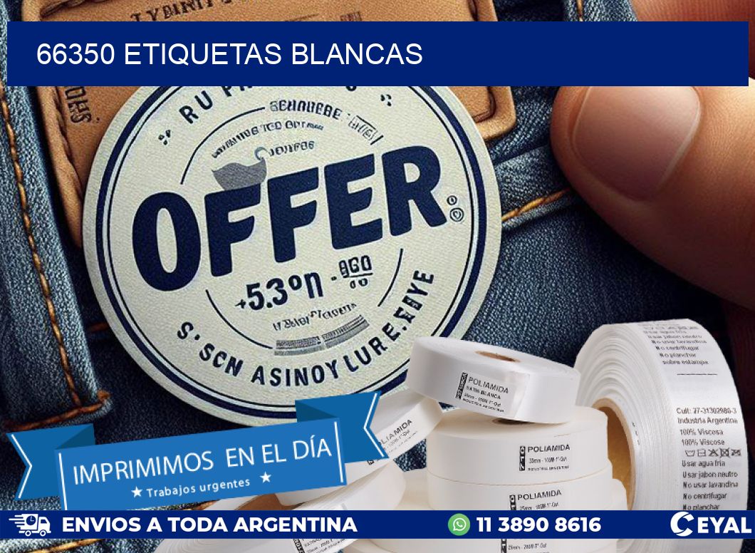 66350 ETIQUETAS BLANCAS