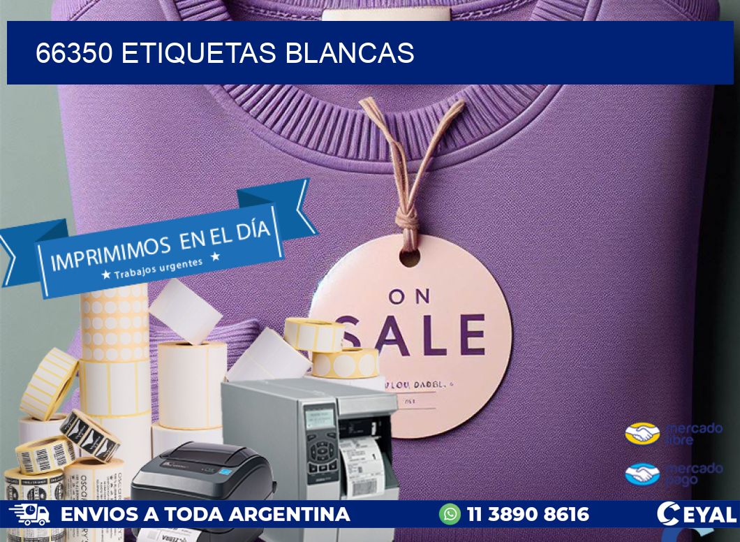 66350 ETIQUETAS BLANCAS
