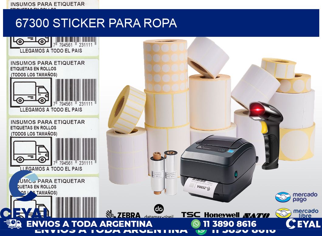 67300 STICKER PARA ROPA