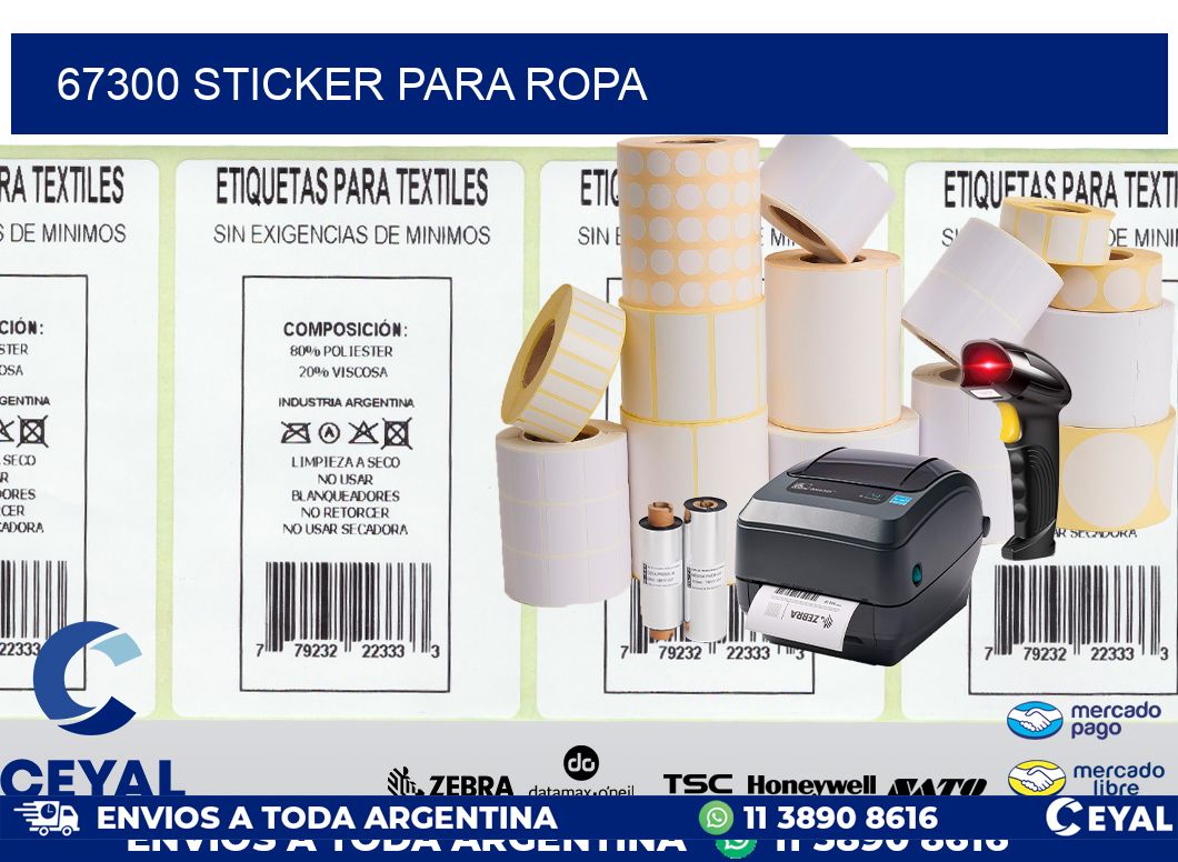 67300 STICKER PARA ROPA