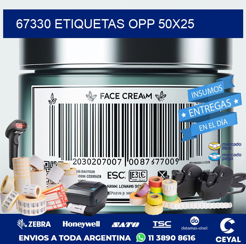 67330 ETIQUETAS OPP 50X25