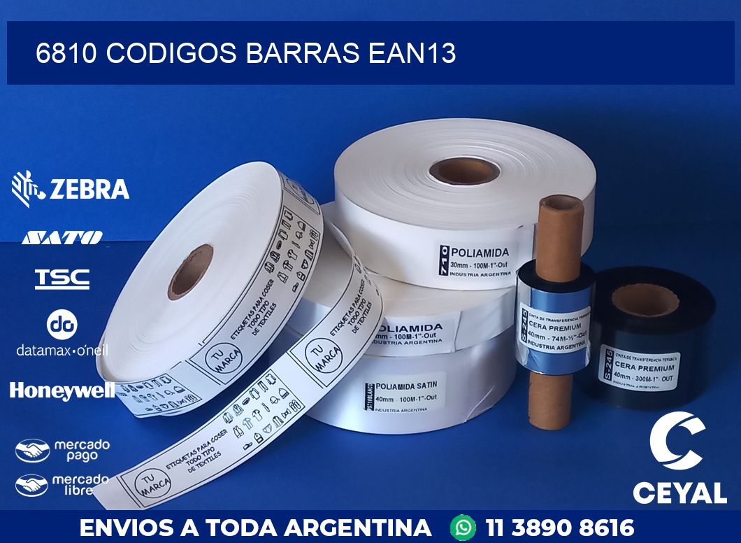 6810 CODIGOS BARRAS EAN13