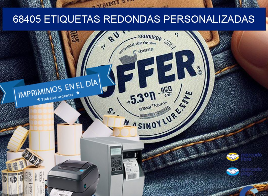 68405 ETIQUETAS REDONDAS PERSONALIZADAS