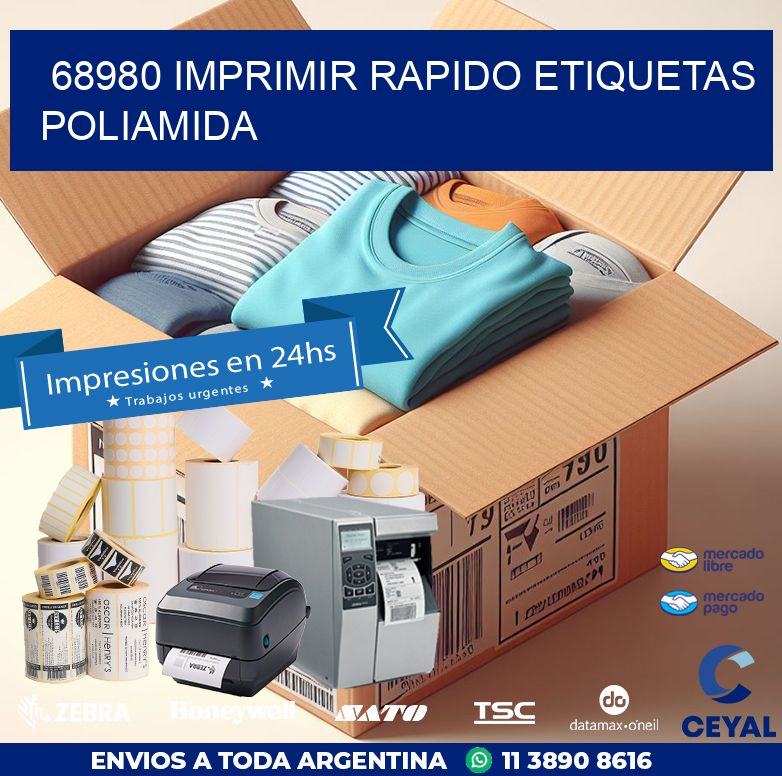 68980 IMPRIMIR RAPIDO ETIQUETAS POLIAMIDA