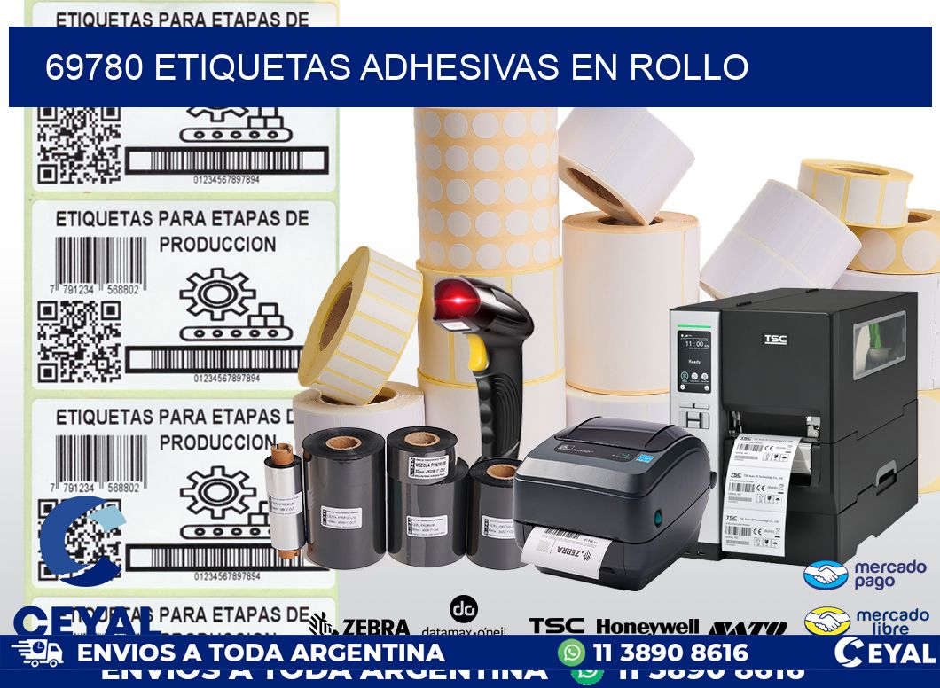 69780 etiquetas adhesivas en rollo