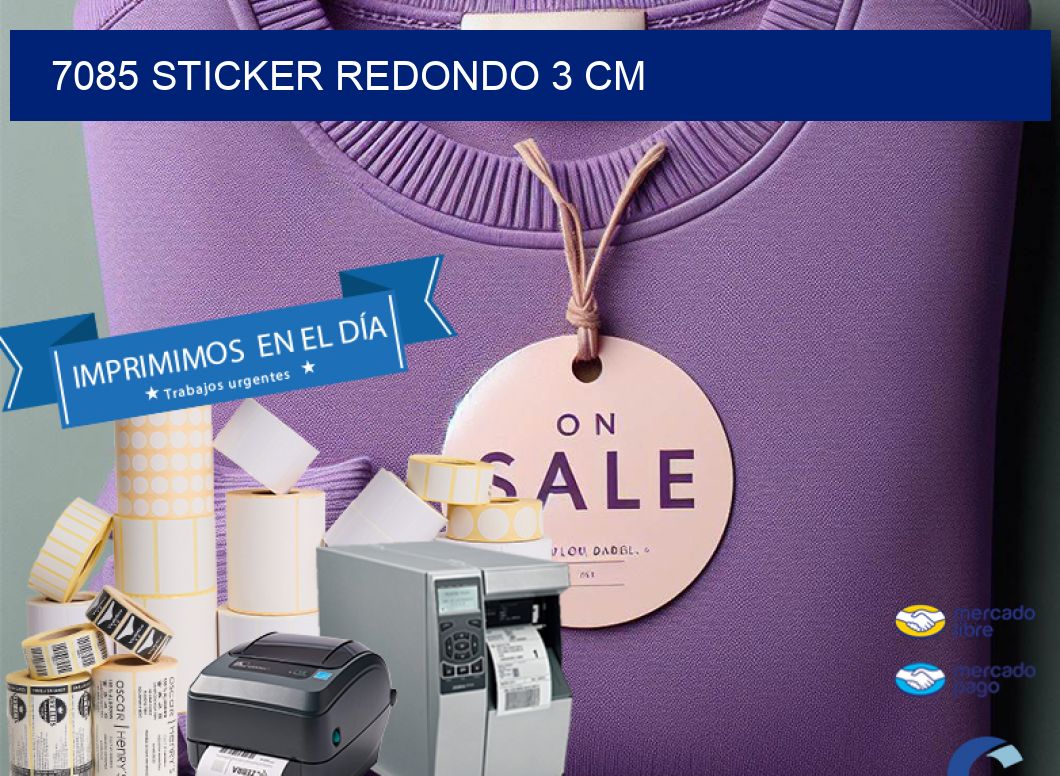 7085 STICKER REDONDO 3 CM