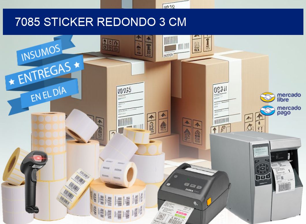 7085 STICKER REDONDO 3 CM