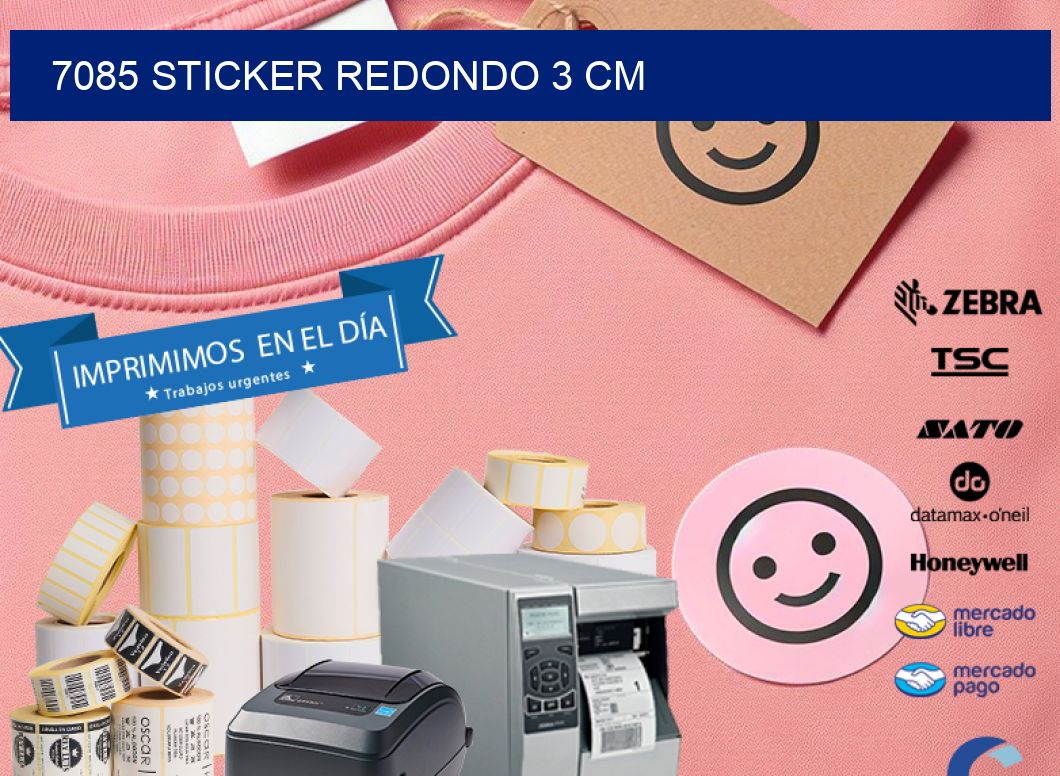 7085 STICKER REDONDO 3 CM