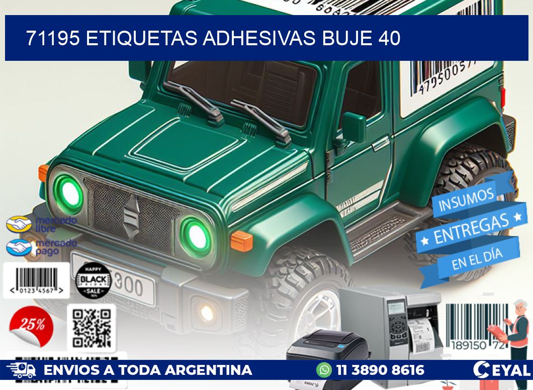 71195 ETIQUETAS ADHESIVAS BUJE 40