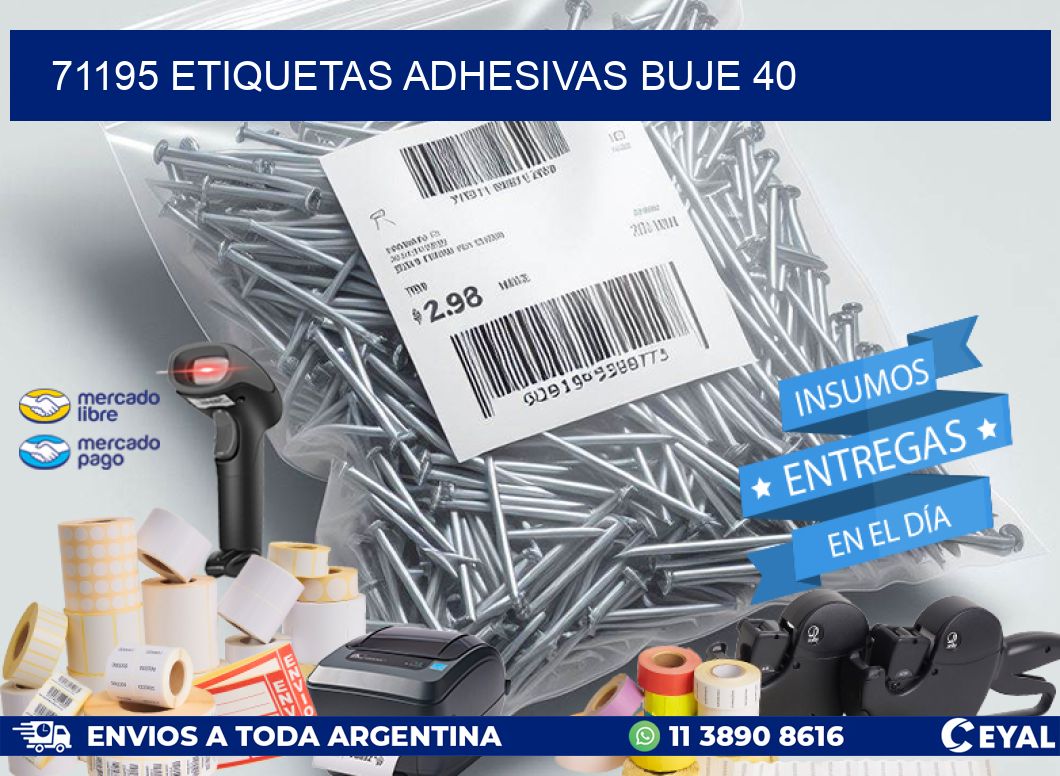 71195 ETIQUETAS ADHESIVAS BUJE 40