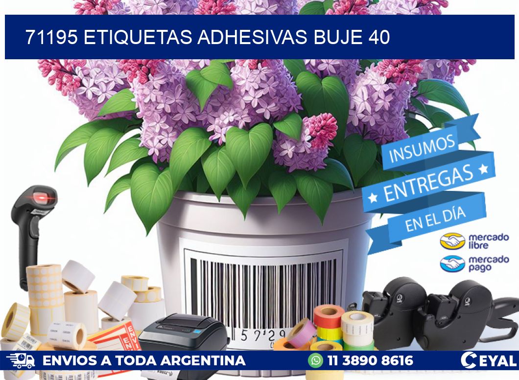 71195 ETIQUETAS ADHESIVAS BUJE 40