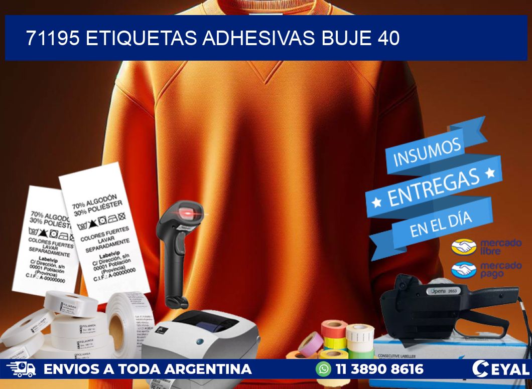 71195 ETIQUETAS ADHESIVAS BUJE 40