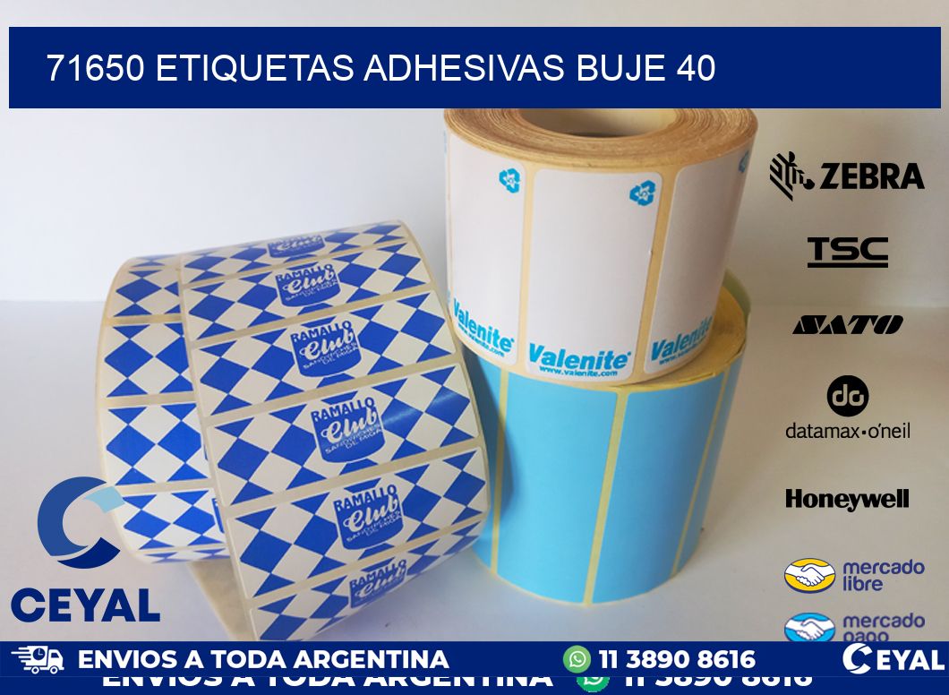 71650 ETIQUETAS ADHESIVAS BUJE 40