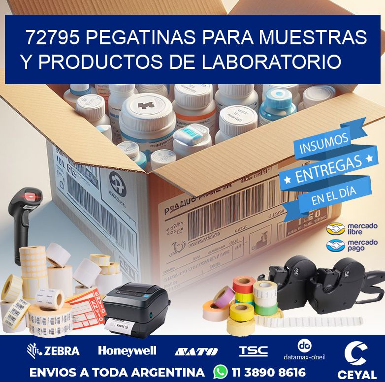 72795 PEGATINAS PARA MUESTRAS Y PRODUCTOS DE LABORATORIO