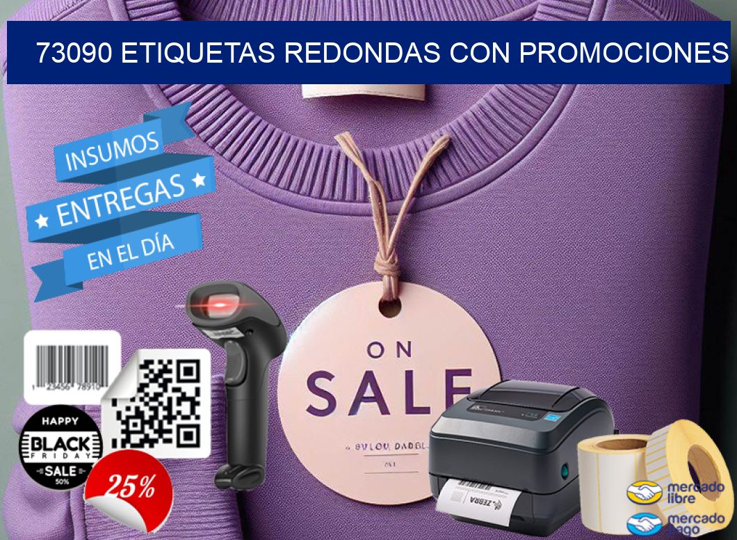 73090 ETIQUETAS REDONDAS CON PROMOCIONES