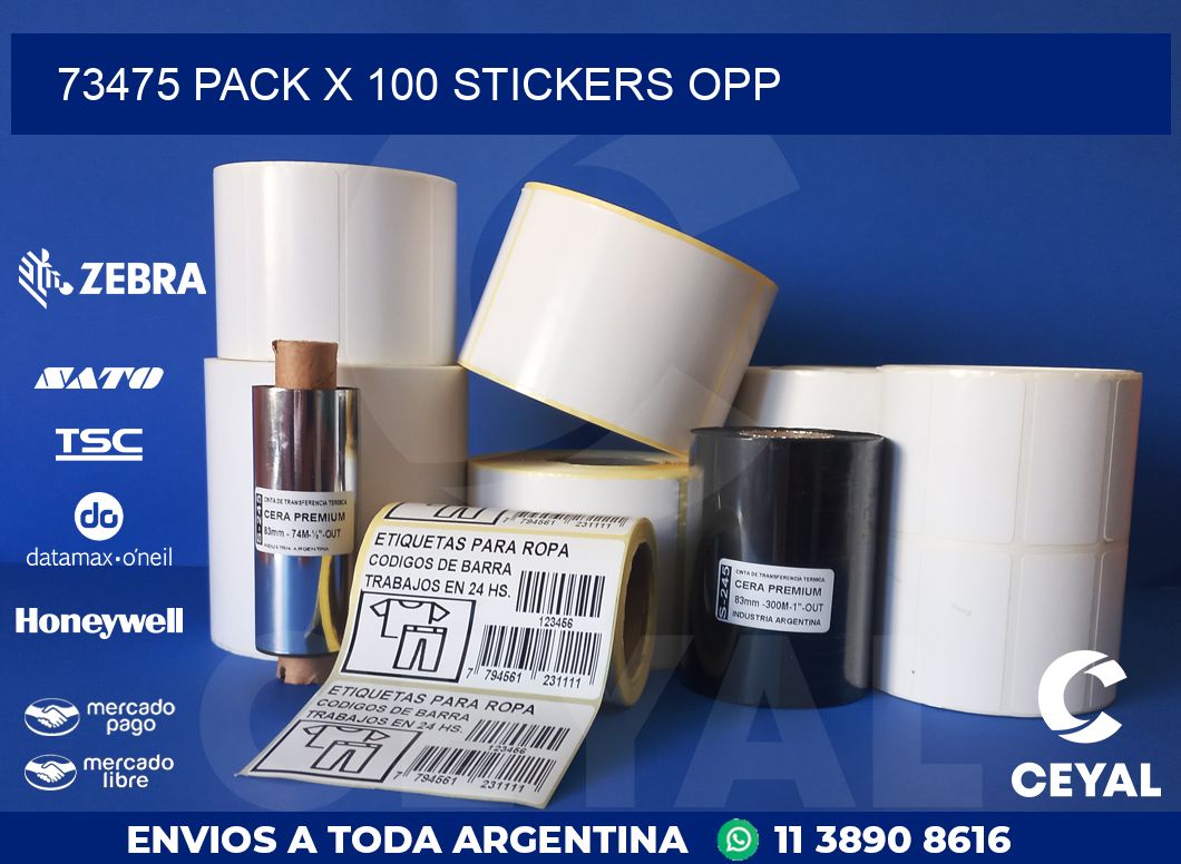 73475 PACK X 100 STICKERS OPP