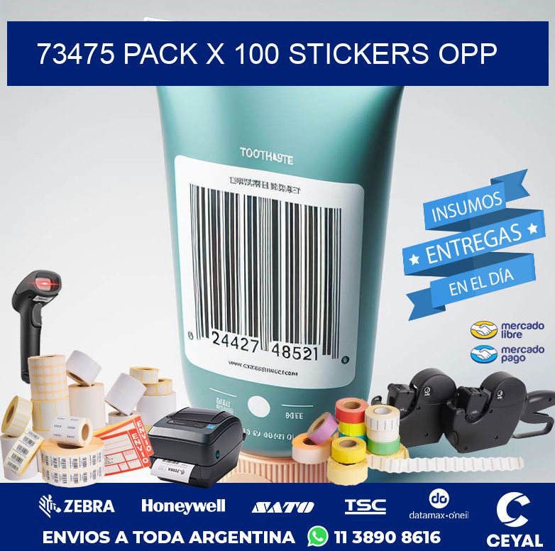 73475 PACK X 100 STICKERS OPP